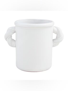 MUD PIE NWT Mudpie Twisted Handle Utensil Crock white